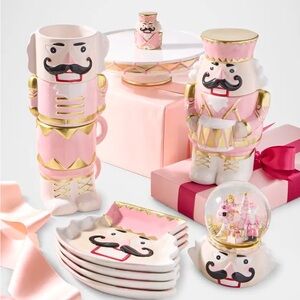 Neiman Marcus Nutcracker Stacking Mugs, Set of 4